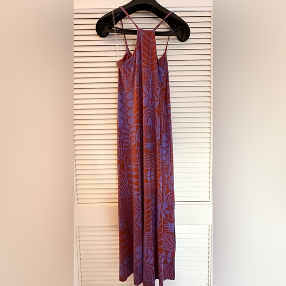 Fighting Eel Dress Maxine Midi Vintage Block Print XS - Picture 5 of 7